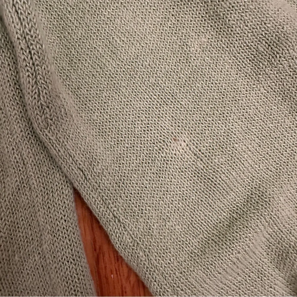 Eileen Fisher Sweater  Organic Linen Tie-Cuff  Light Green Women’s Sz XS #